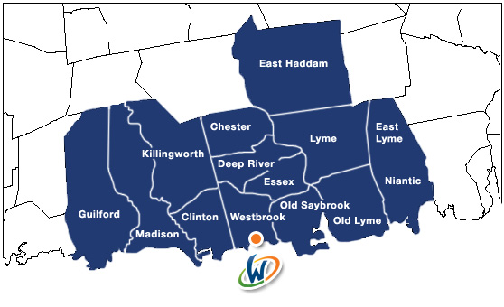 Service Area Locations In CT Service Area Locations In CT