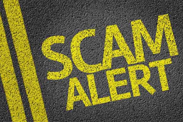 word scam alert depicting professional hvac services