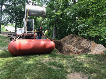 Trinity propane tank installation