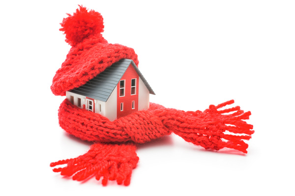 image of a house with scarf depicting home comfort with heating oil