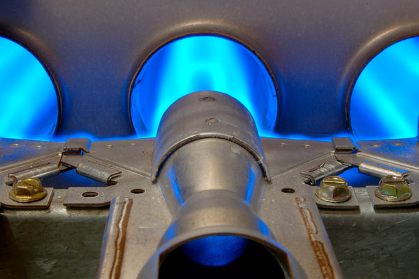 image of a gas furnace flame