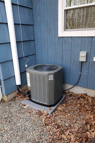 image of a trane air conditioner install