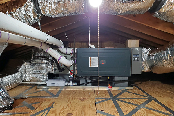image of a furnace installation