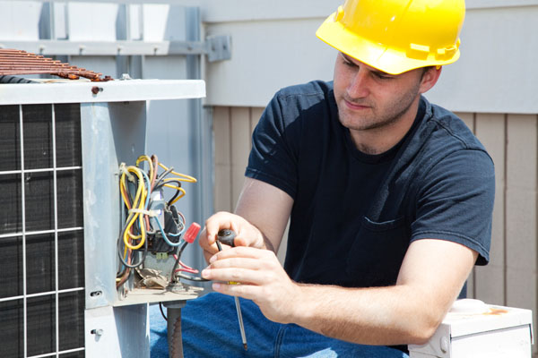 hvac contractor performing ac tune-up