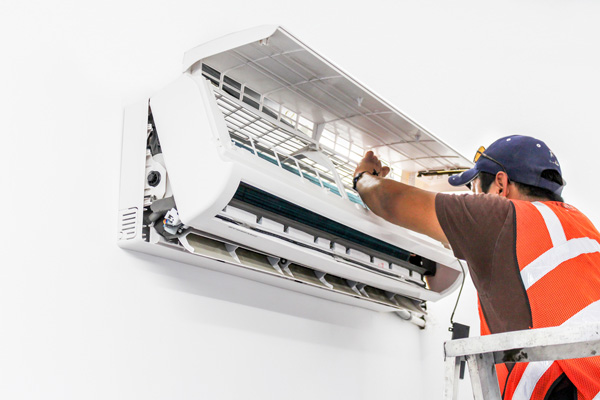 image of a ductless air conditioning installation