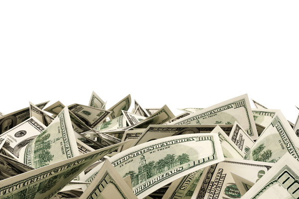 image of money depicting HVAC system costs