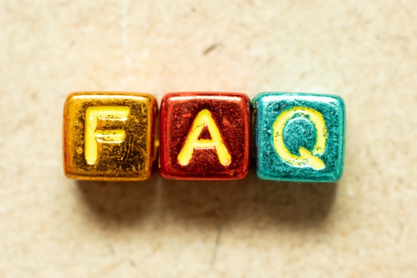 FAQ spelled using metallic letter beads depicting HVAC Service Myths