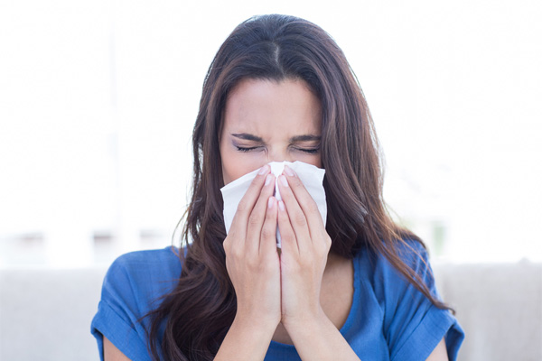 homeowner experiencing allergies