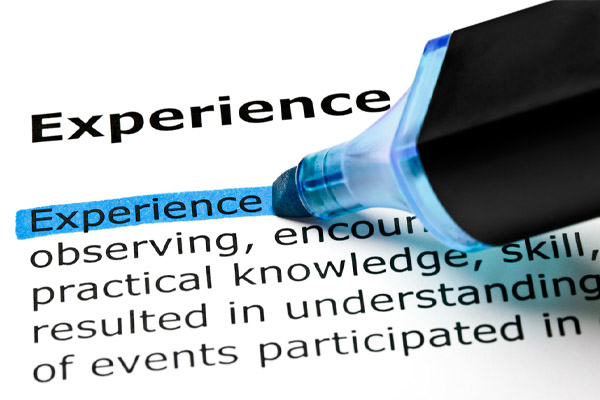 image of the word experience depicting hvac contractor experience