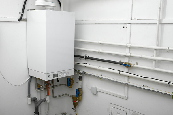 image of a residential boiler room