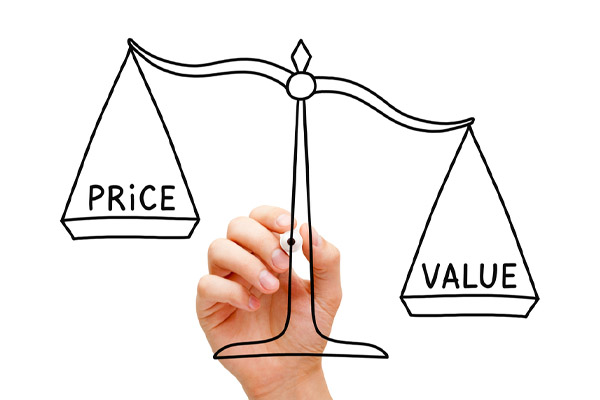 image of price vs quality depicting propane vs electrical energy