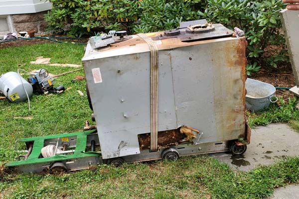 removal of an old hvac system