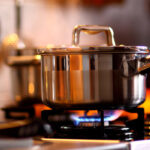 image of a pot on a propane stove depicting cooking with propane and tips