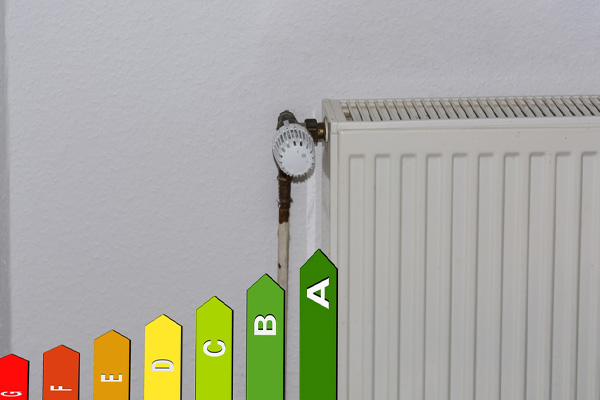 image of efficiency rating depicting energy efficient home heating system