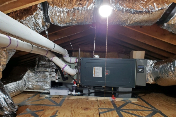 residential HVAC system and ductwork