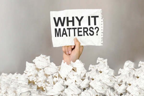why it matters written on a torn notebook page depicting Ductwork for heating & cooling
