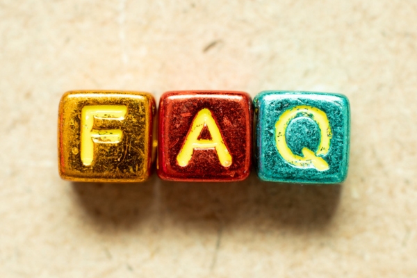 FAQ spelled using metallic letter beads depicting Heating Oil Budgeting