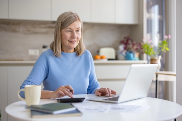 woman assessing winter propane requirements at home