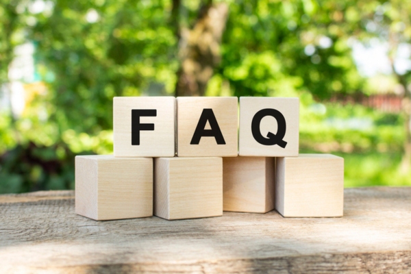 FAQ spelled using wooden letter cubes depicting Questions About Heating Oil Delivery Service