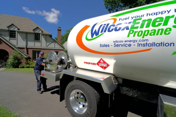 Wilcox Energy propane truck for delivery and staff
