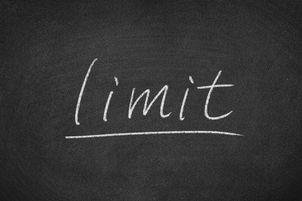 limit word written on a chalkboard