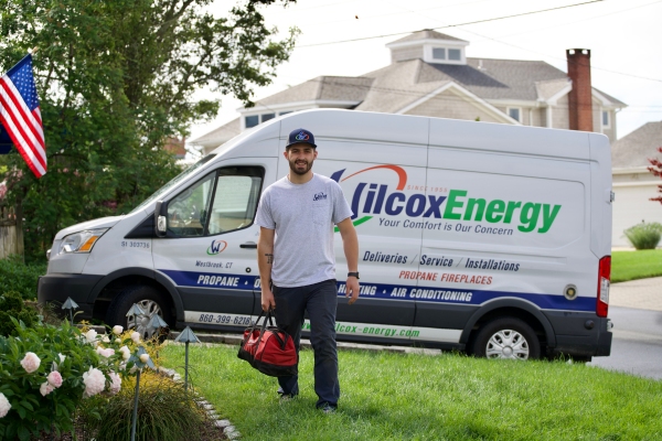 Wilcox Energy HVAC technician and service van