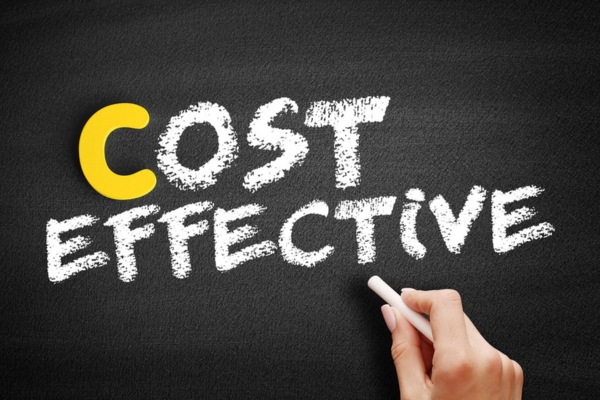 cost effective written on a chalkboard depicting heating fuel