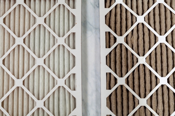 clean and dirty HVAC filter